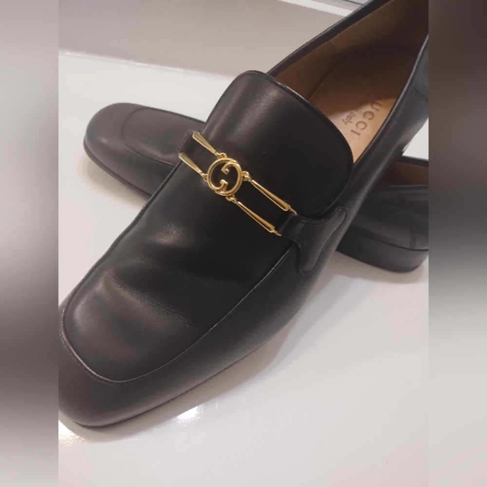 Gucci Black Leather Loafers